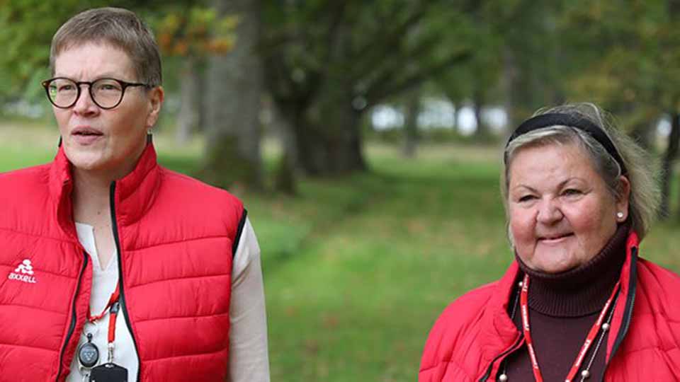 Med sikte på ny strategi T.v. Axxells rektor Lena Johansson och t.h. utvecklingschefen Gilla Granberg.